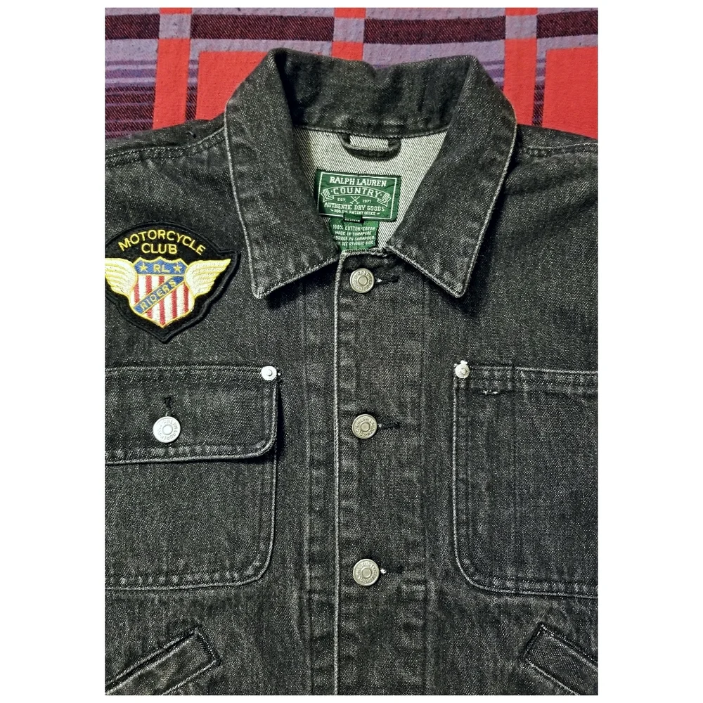 ☆EXTREMELY RARE☆ RALPH LAUREN COUNTRY EMBROIDERED DENIM JACKET- WOMEN SI… - Picture 6 of 10